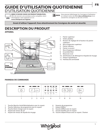 Whirlpool OWFE 2C28 X Dishwasher Manuel utilisateur | Fixfr