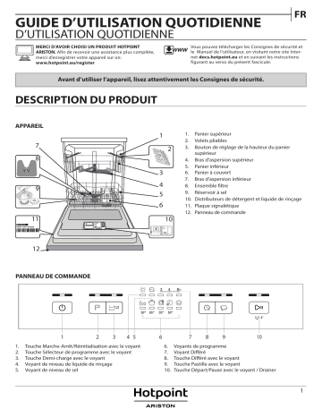 Whirlpool WFC 3C26 Dishwasher Manuel utilisateur | Fixfr