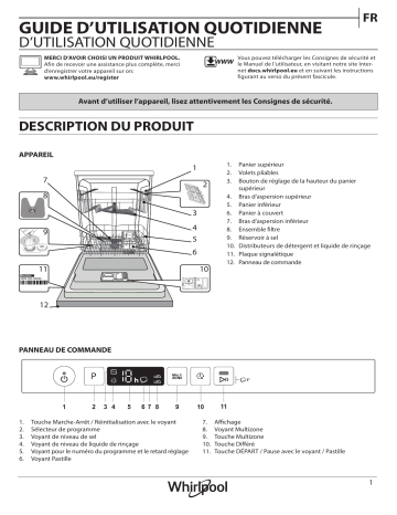 Whirlpool WKIC 3C26 Dishwasher Manuel utilisateur | Fixfr