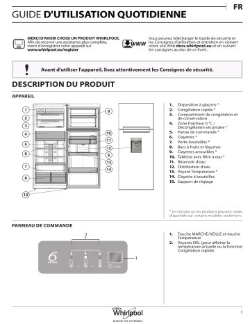 Whirlpool T TNF 8111 OX AQUA Fridge/freezer combination Manuel utilisateur | Fixfr