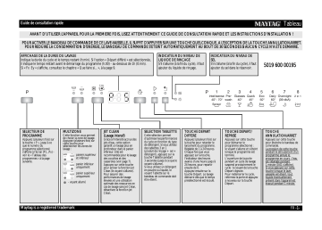 Maytag MDW 0813 AGX Dishwasher Manuel utilisateur | Fixfr