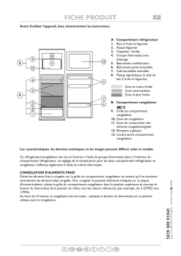 Fagor CB 901 W Fridge/freezer combination Manuel utilisateur