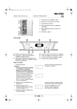 Miostar AFG 8072 Freezer Manuel utilisateur