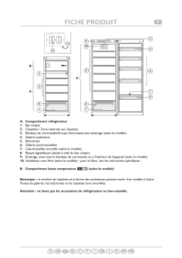 Whirlpool WMES 3740 W Refrigerator Manuel utilisateur