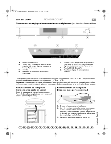 WLMG 1015 | ARC 2160W | ARC 2150W | WLMG 885 | ARC 2050W | Bauknecht ARC 2170W Winestorage Manuel utilisateur | Fixfr