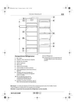 Whirlpool WVR 420 Refrigerator Manuel utilisateur