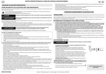 AKM 351/IX/02 | AKM 351/NB/02 | Whirlpool AKM 351/WH/02 Hob Manuel utilisateur | Fixfr