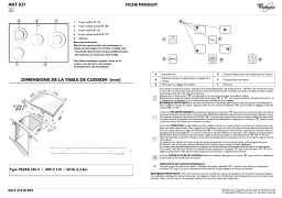 Whirlpool AKT 837/IX Hob Manuel utilisateur