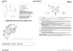 Whirlpool AKT 832/NE Hob Manuel utilisateur