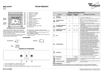 Whirlpool AKZ 669/IX/04 Oven Manuel utilisateur | Fixfr