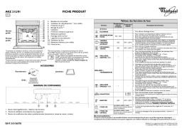 Whirlpool AKZ 212/NB/01 Oven Manuel utilisateur