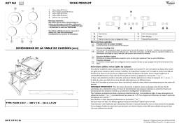 Whirlpool AKT 863/IX Hob Manuel utilisateur