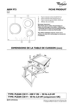 Whirlpool AKM 973/NE Hob Manuel utilisateur