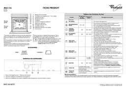 Whirlpool AKZ 216/WH Oven Manuel utilisateur