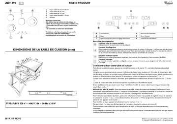 Whirlpool AKT 890/IX Hob Manuel utilisateur | Fixfr