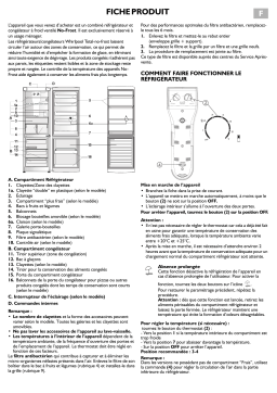 Whirlpool ARC 7463 IS Fridge/freezer combination Manuel utilisateur