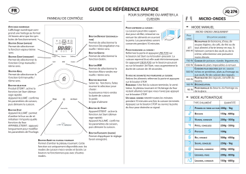 JQ 276 BL | JQ 276 WH | Whirlpool JQ 276 SL Microwave Manuel utilisateur | Fixfr