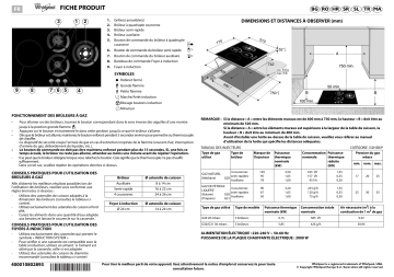 Whirlpool AKT 477/IX Hob Manuel utilisateur | Fixfr