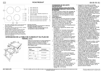 AKM 609 IX | Whirlpool AKM 9010/NE Hob Manuel utilisateur | Fixfr