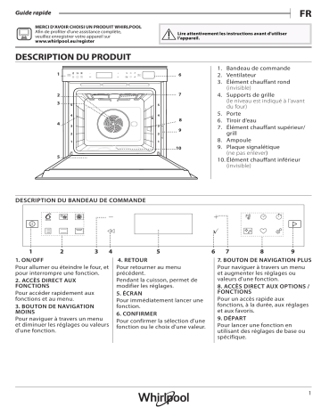 Whirlpool W7 OS4 4S1 P BL Oven Manuel utilisateur | Fixfr