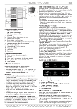 Bauknecht WBV3327 NF IX Fridge/freezer combination Manuel utilisateur