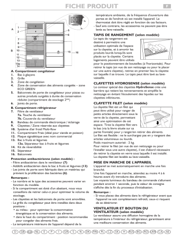 WTV4225 W | DPA 42 A++ V IS | WTV42252 W | DPA 42 V IS | WTV4225 TS | WTV42252 TS | Ignis WTV4224 W Fridge/freezer combination Manuel utilisateur | Fixfr