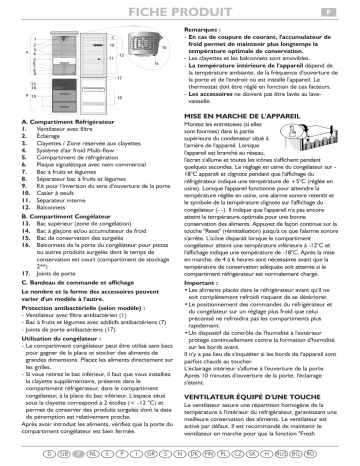 Whirlpool WBC3746 A+DFCX Fridge/freezer combination Manuel utilisateur | Fixfr