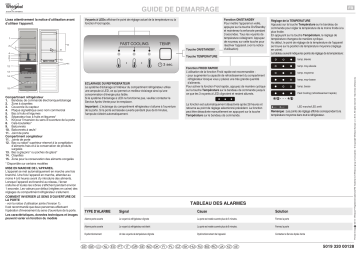 Whirlpool WBE3331 NF W Fridge/freezer combination Manuel utilisateur | Fixfr