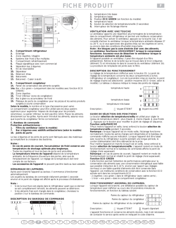 Whirlpool WBE3322 A+NFXAQUA Fridge/freezer combination Manuel utilisateur | Fixfr