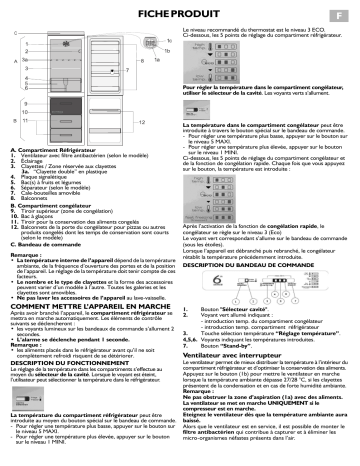 ARC 5603/2 | ARC 5604/2 IX | ARC 5603/2 IX | ARC 5896 IX | ARC 5896 | ARC 5906 | Whirlpool ARC 6448/IS Fridge/freezer combination Manuel utilisateur | Fixfr