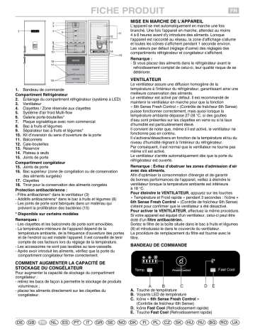 Whirlpool WBE3377 NFCTS AQUA Fridge/freezer combination Manuel utilisateur | Fixfr