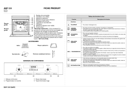 Whirlpool AKP 233/WH Oven Manuel utilisateur