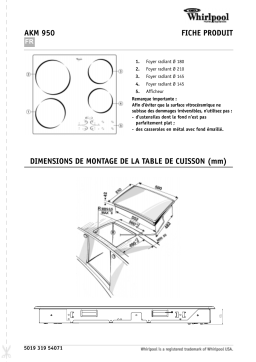 Whirlpool AKM 950/NE/02 Hob Manuel utilisateur