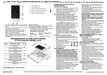 Whirlpool AKT 315/IX Hob Manuel utilisateur | Fixfr