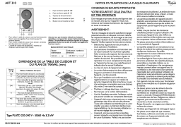 Whirlpool AKT 310/WH Hob Manuel utilisateur