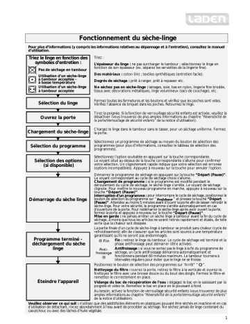 LADEN AM 3798 LA Dryer Manuel utilisateur | Fixfr