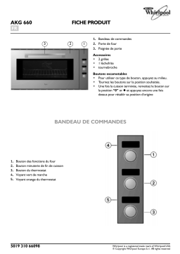 Whirlpool AKG 660/IX Oven Manuel utilisateur