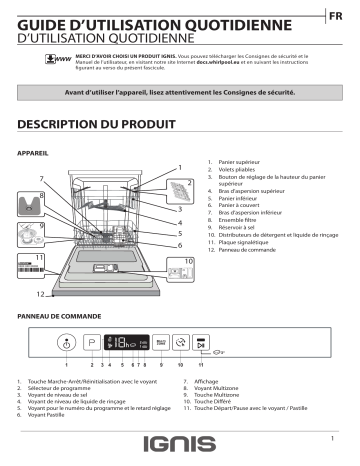 Ignis ACIC 3C24 Dishwasher Manuel utilisateur | Fixfr