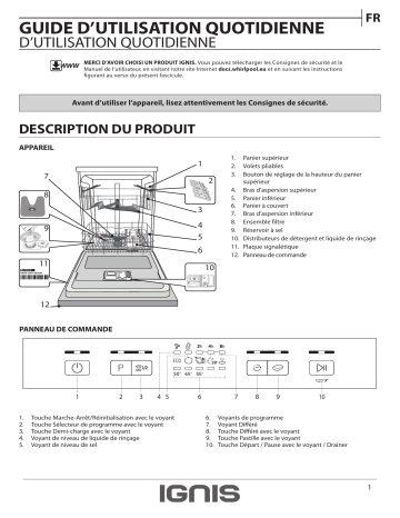 Ignis ABE 2B19 A X Dishwasher Manuel utilisateur | Fixfr