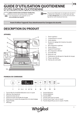 Whirlpool WIO 3C26 PF SA Dishwasher Manuel utilisateur