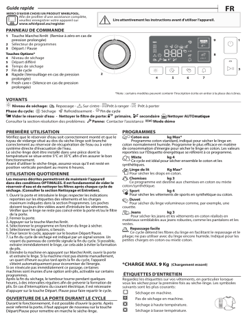 Whirlpool FFT M11 9X2BXY BE Dryer Manuel utilisateur | Fixfr