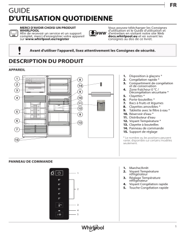 Whirlpool WT70E 831 X AQUA Fridge/freezer combination Manuel utilisateur | Fixfr