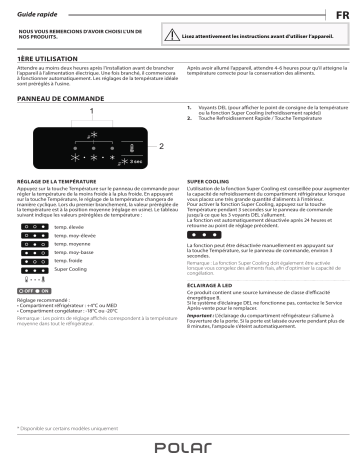 POB 801E W | POB 801E X | POB 701E X | POB 601E W | POB 601E K | Polar POB 601E S Fridge/freezer combination Manuel utilisateur | Fixfr