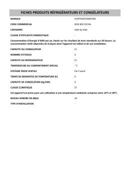 HOTPOINT/ARISTON MSZ 802 DF/HA Side-by-Side Manuel utilisateur
