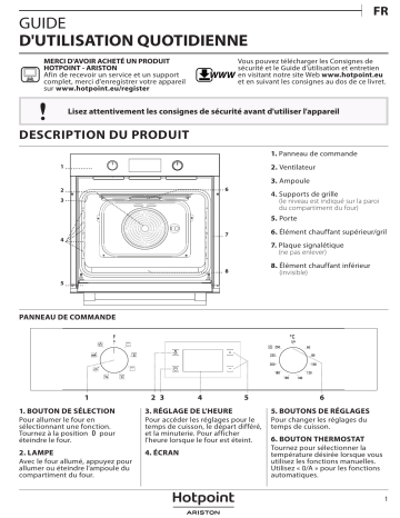 HOTPOINT/ARISTON FA3 540 H IX HA Oven Manuel utilisateur | Fixfr