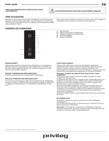 Privileg PVBN 486 BE Fridge/freezer combination Manuel utilisateur | Fixfr