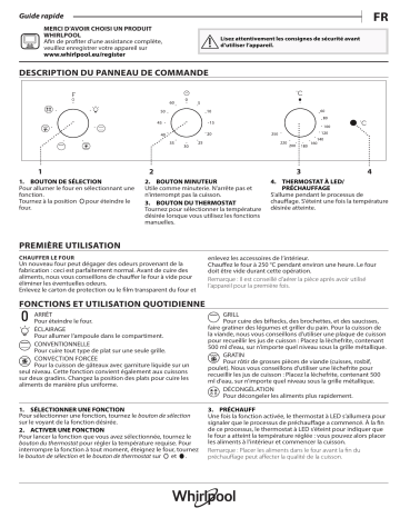 Whirlpool AKP 604 IX Oven Manuel utilisateur | Fixfr