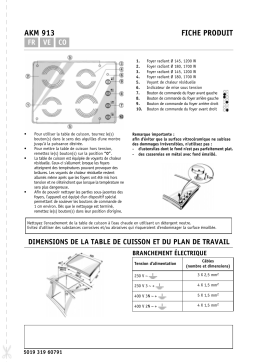 Whirlpool AKM 913/NB Hob Manuel utilisateur