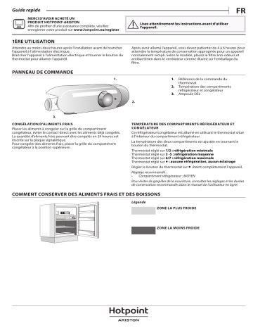 BTSZ 1632/HA | BTSZ 1632/HA 1 | HOTPOINT/ARISTON BTS 1622/HA 1 Refrigerator Manuel utilisateur | Fixfr