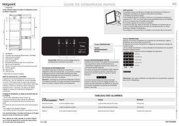 ZHS6 1Q XRD | SH6 1Q XRD FR | HOTPOINT/ARISTON ZHS6 1Q WRD Refrigerator Manuel utilisateur | Fixfr